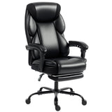 Faux Leather Home And Office Chair 67cm Wide With Footrest- Velmora