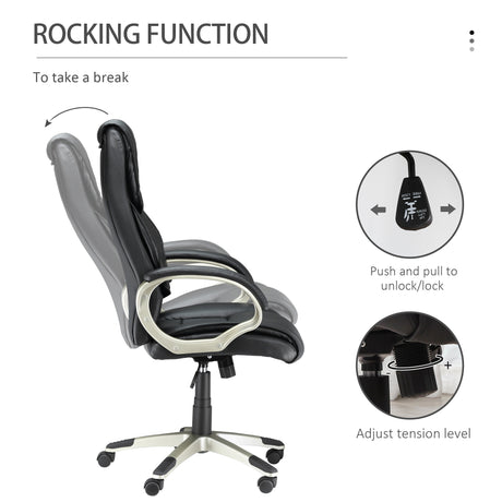 Faux Leather Home And Office Chair 68cm Wide - Velmora