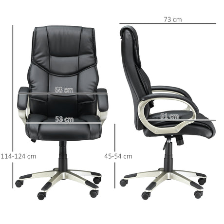 Faux Leather Home And Office Chair 68cm Wide - Velmora