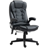 Faux Leather Home And Office Chair 68cm Wide With Armrest - Velmora