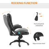Faux Leather Home And Office Chair 68cm Wide With Armrest - Velmora