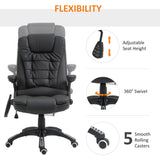 Faux Leather Home And Office Chair 68cm Wide With Armrest - Velmora