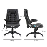 Faux Leather Home And Office Chair 68cm Wide With Armrest - Velmora