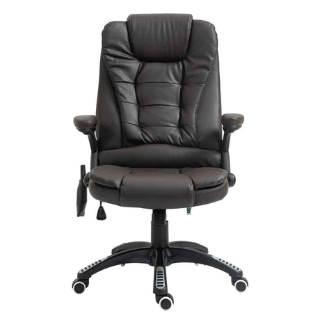 Faux Leather Home And Office Chair 68cm Wide With Armrest - Velmora