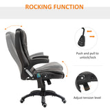 Faux Leather Home And Office Chair 68cm Wide With Armrest - Velmora