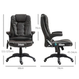 Faux Leather Home And Office Chair 68cm Wide With Armrest - Velmora
