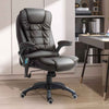 Faux Leather Home And Office Chair 68cm Wide With Armrest - Velmora