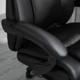 Faux Leather Home And Office Chair 68cm Wide With Footrest - Velmora