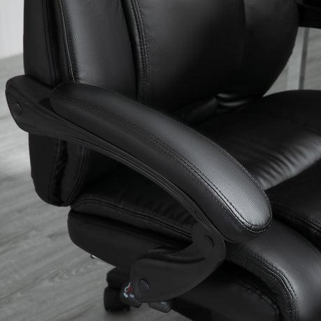 Faux Leather Home And Office Chair 68cm Wide With Footrest - Velmora
