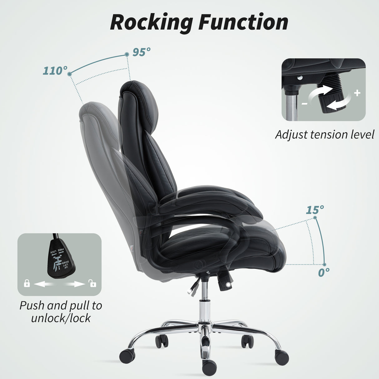 Faux Leather Home And Office Chair 68cm Wide With Spring Padding - Velmora