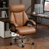 Faux Leather Home And Office Chair 68cm Wide With Spring Padding - Velmora
