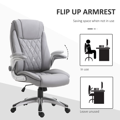Faux Leather Home And Office Chair 70cm Wide - Velmora