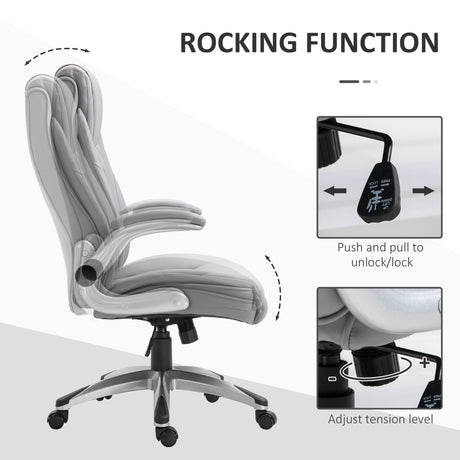 Faux Leather Home And Office Chair 70cm Wide - Velmora