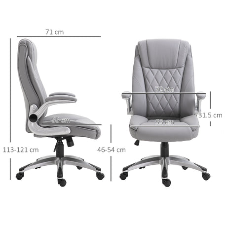 Faux Leather Home And Office Chair 70cm Wide - Velmora
