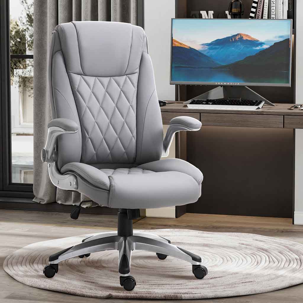 Faux Leather Home And Office Chair 70cm Wide - Velmora