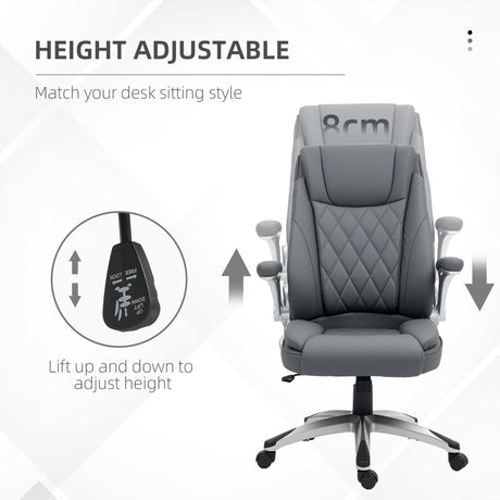 Faux Leather Home And Office Chair 70cm Wide - Velmora