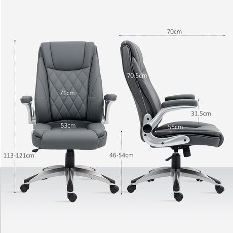 Faux Leather Home And Office Chair 70cm Wide - Velmora
