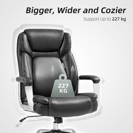 Faux Leather Home And Office Chair 74.5cm Wide - Velmora