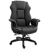 Faux Leather Home And Office Chair 76cm Wide With Contrast Piping - Velmora