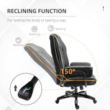 Faux Leather Home And Office Chair 76cm Wide With Contrast Piping - Velmora