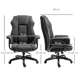 Faux Leather Home And Office Chair 76cm Wide With Contrast Piping - Velmora