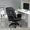 Faux Leather Home And Office Chair 76cm Wide With Contrast Piping - Velmora
