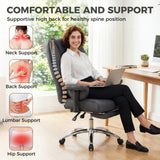 Faux Leather Home And Office Chair 78cm Wide With Footrest - Velmora