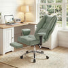 Faux Leather Home And Office Chair 78cm Wide With Footrest - Velmora