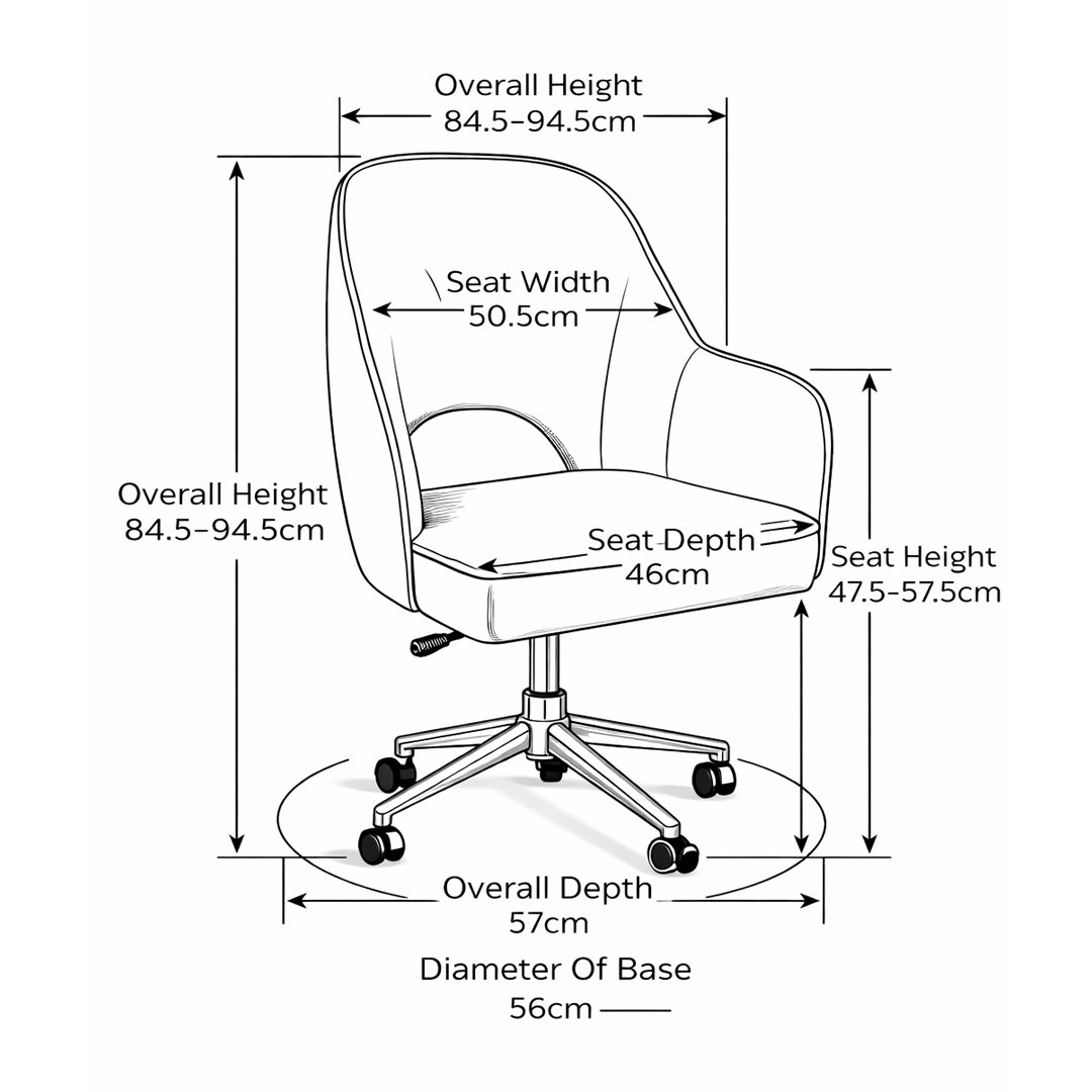 Faux Leather Home And Office Chair - Chelsey