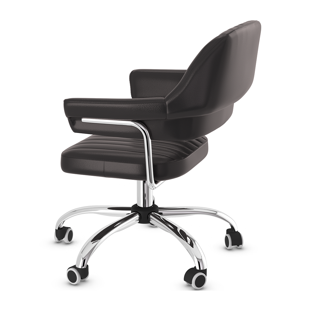 Faux Leather Home And Office Chair With Chrome Frame - Alverton
