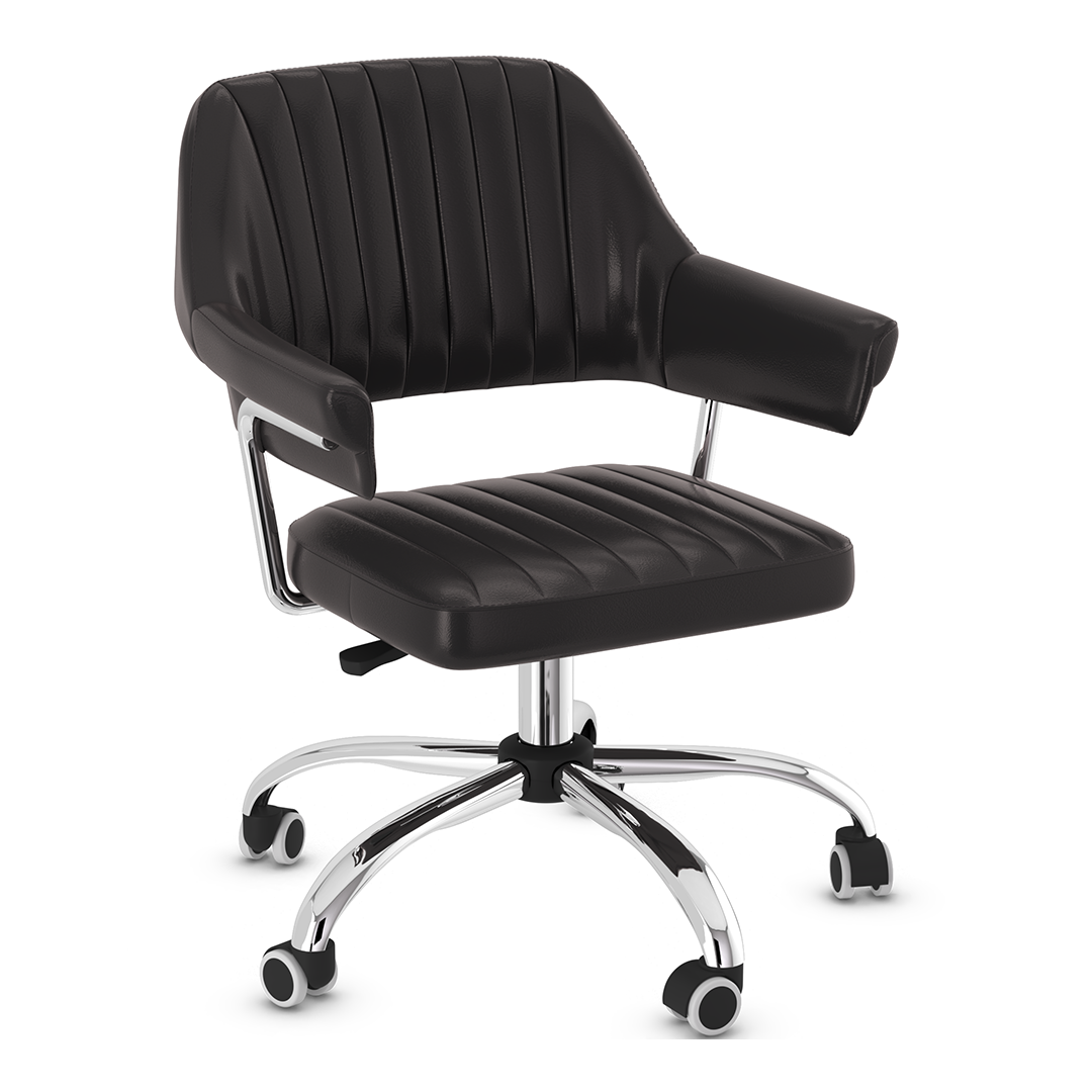 Faux Leather Home And Office Chair With Chrome Frame - Alverton