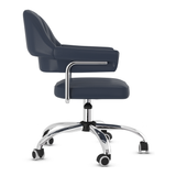 Faux Leather Home And Office Chair With Chrome Frame - Alverton