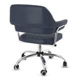 Faux Leather Home And Office Chair With Chrome Frame - Alverton