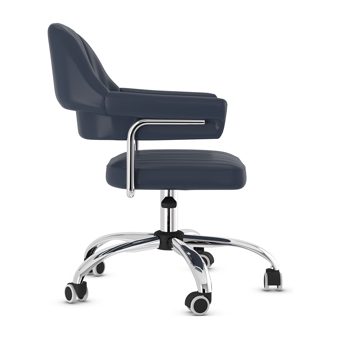Faux Leather Home And Office Chair With Chrome Frame - Alverton