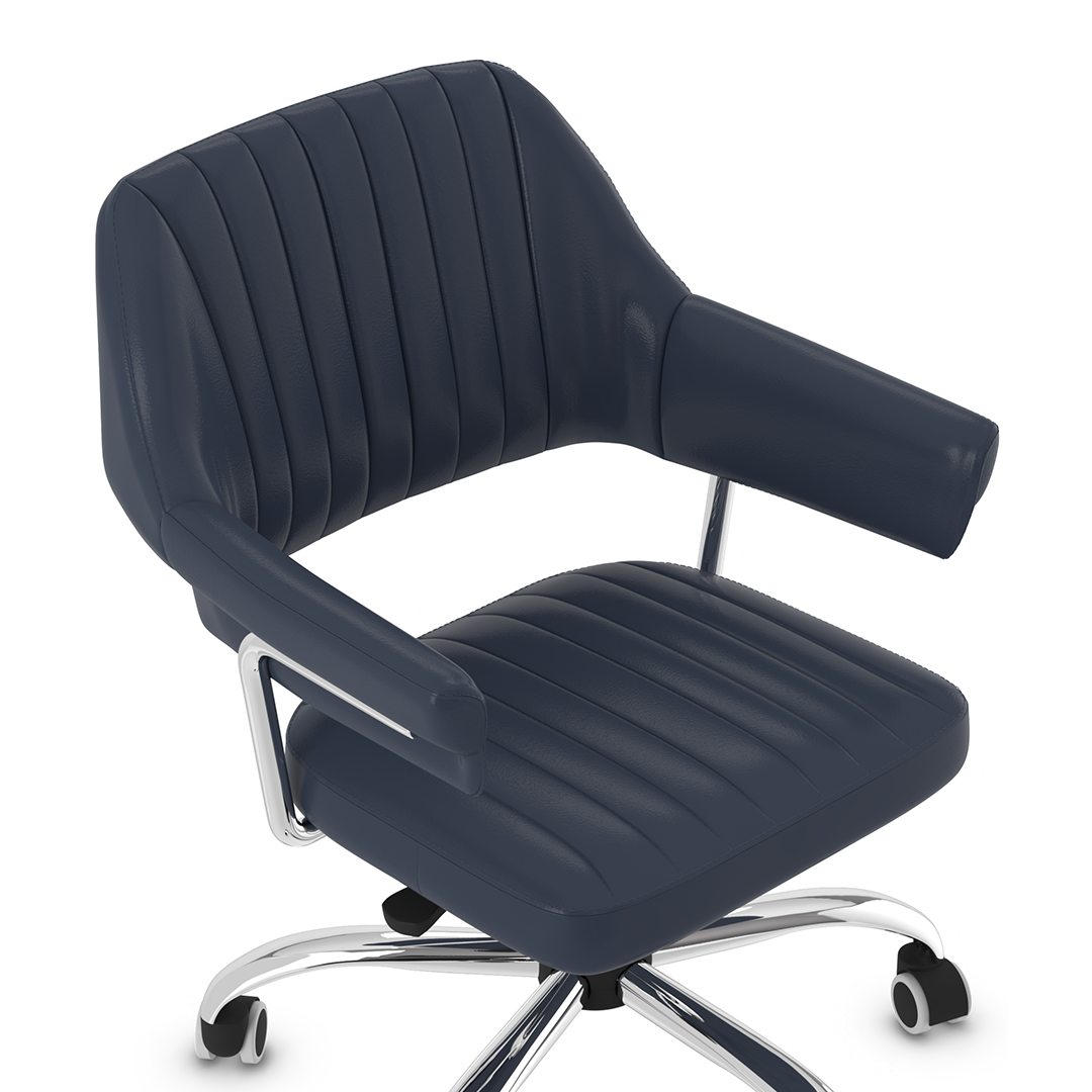 Faux Leather Home And Office Chair With Chrome Frame - Alverton