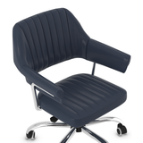 Faux Leather Home And Office Chair With Chrome Frame - Alverton
