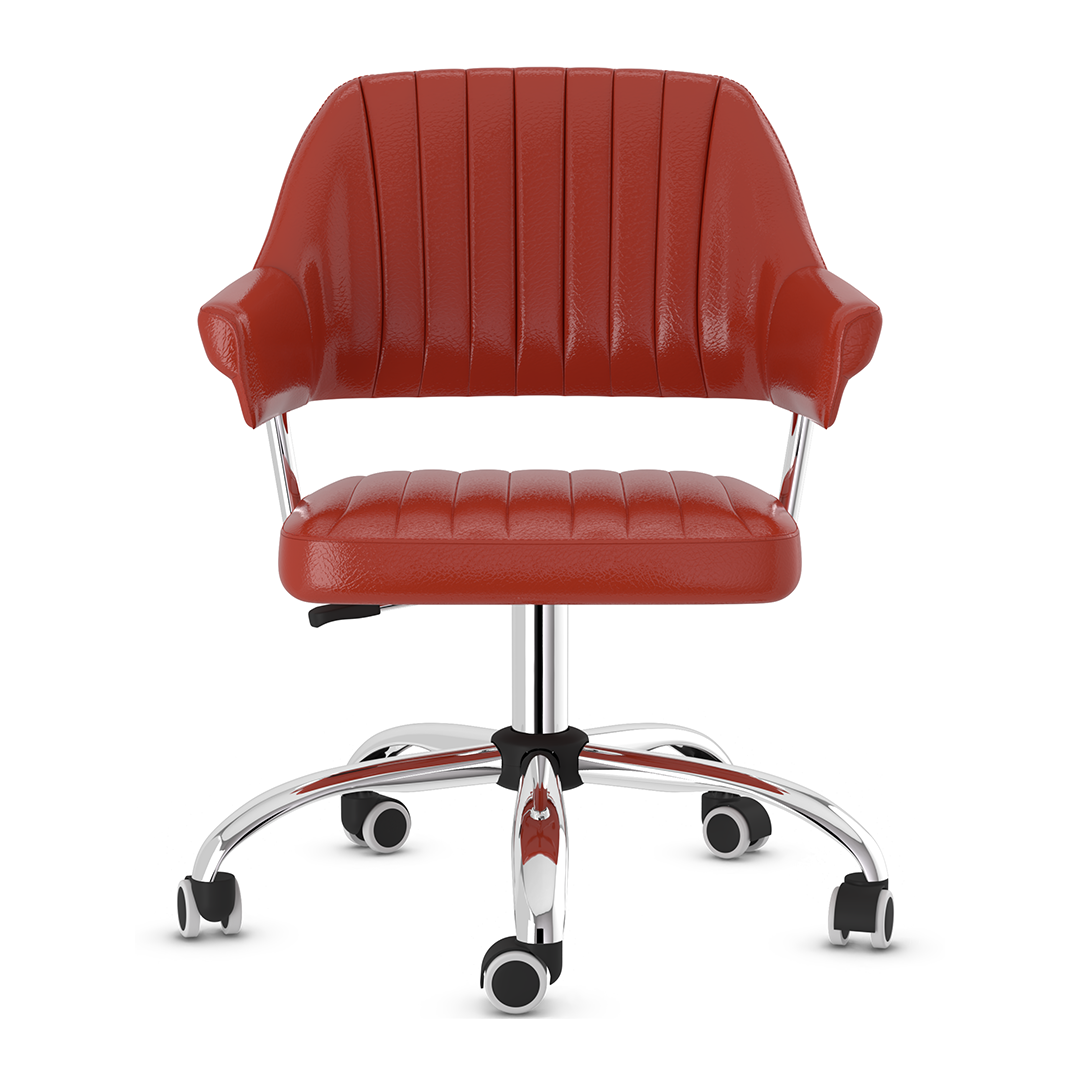Faux Leather Home And Office Chair With Chrome Frame - Alverton