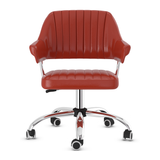 Faux Leather Home And Office Chair With Chrome Frame - Alverton