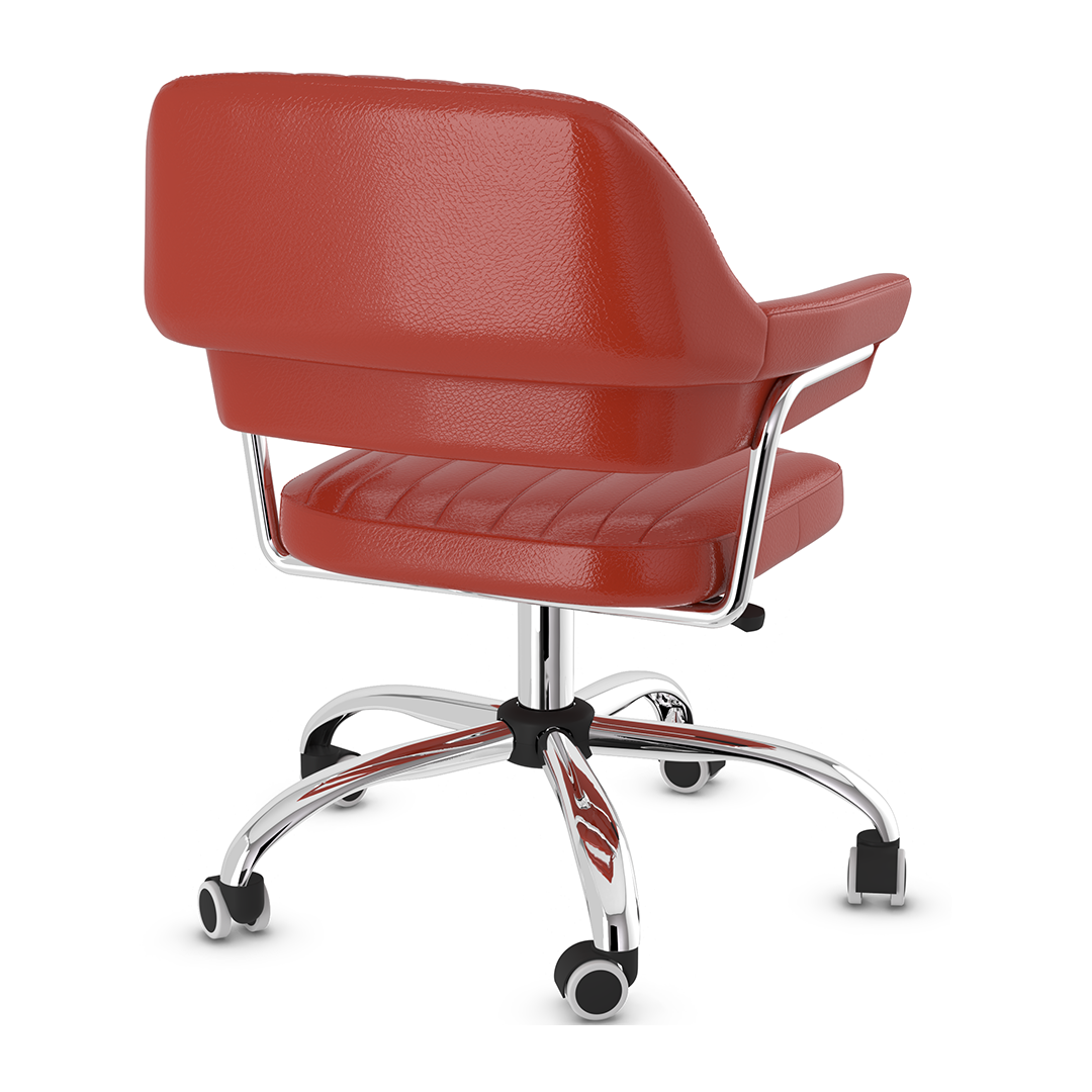 Faux Leather Home And Office Chair With Chrome Frame - Alverton