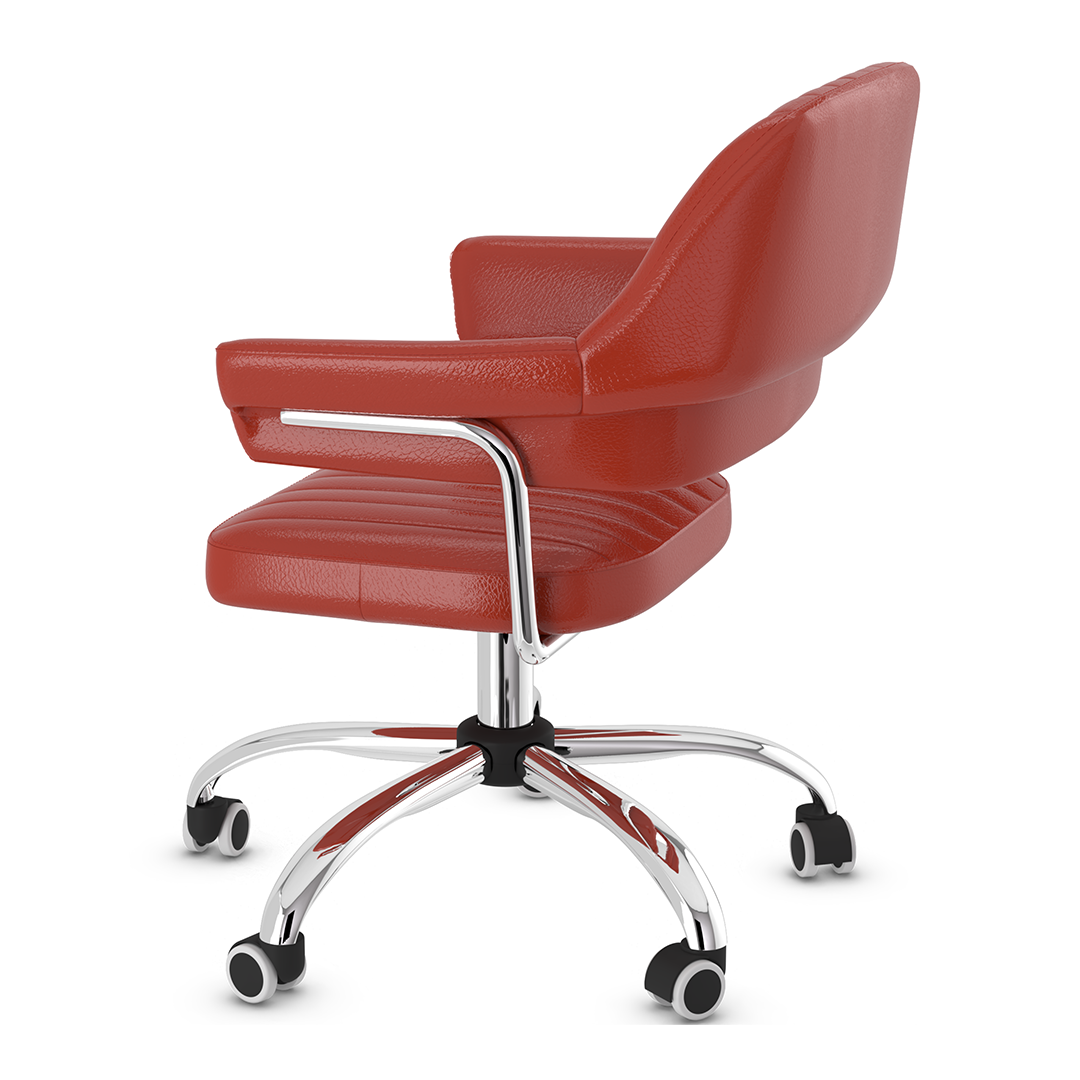 Faux Leather Home And Office Chair With Chrome Frame - Alverton