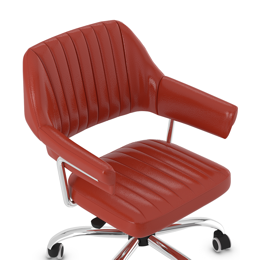 Faux Leather Home And Office Chair With Chrome Frame - Alverton