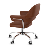 Faux Leather Home And Office Chair With Chrome Frame - Alverton