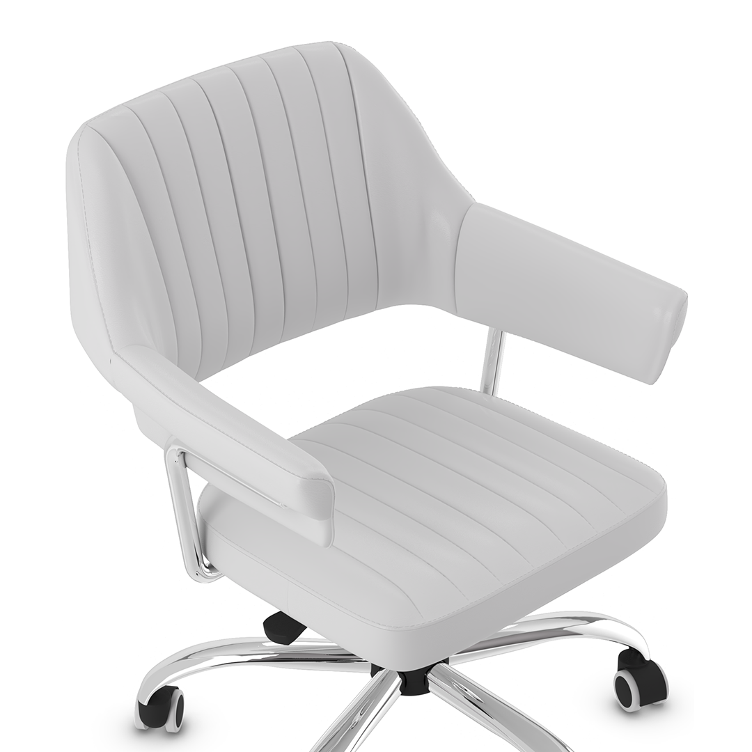 Faux Leather Home And Office Chair With Chrome Frame - Alverton