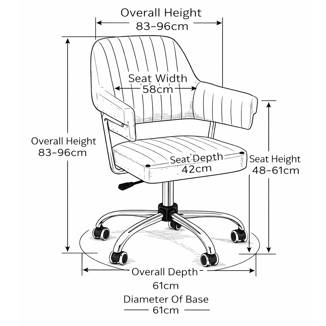 Faux Leather Home And Office Chair With Chrome Frame - Alverton