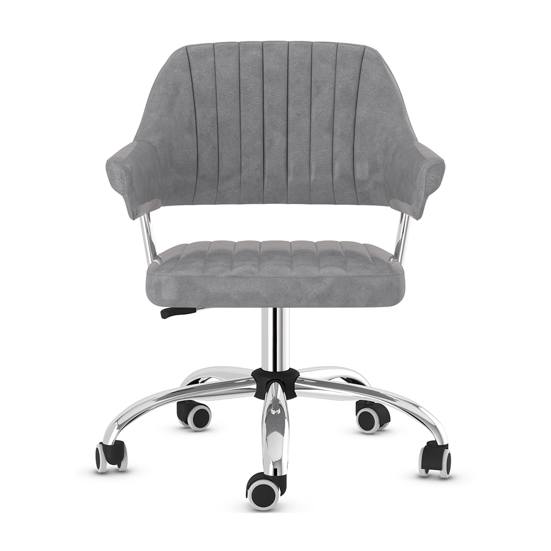 Faux Leather Home And Office Chair With Chrome Frame - Alverton