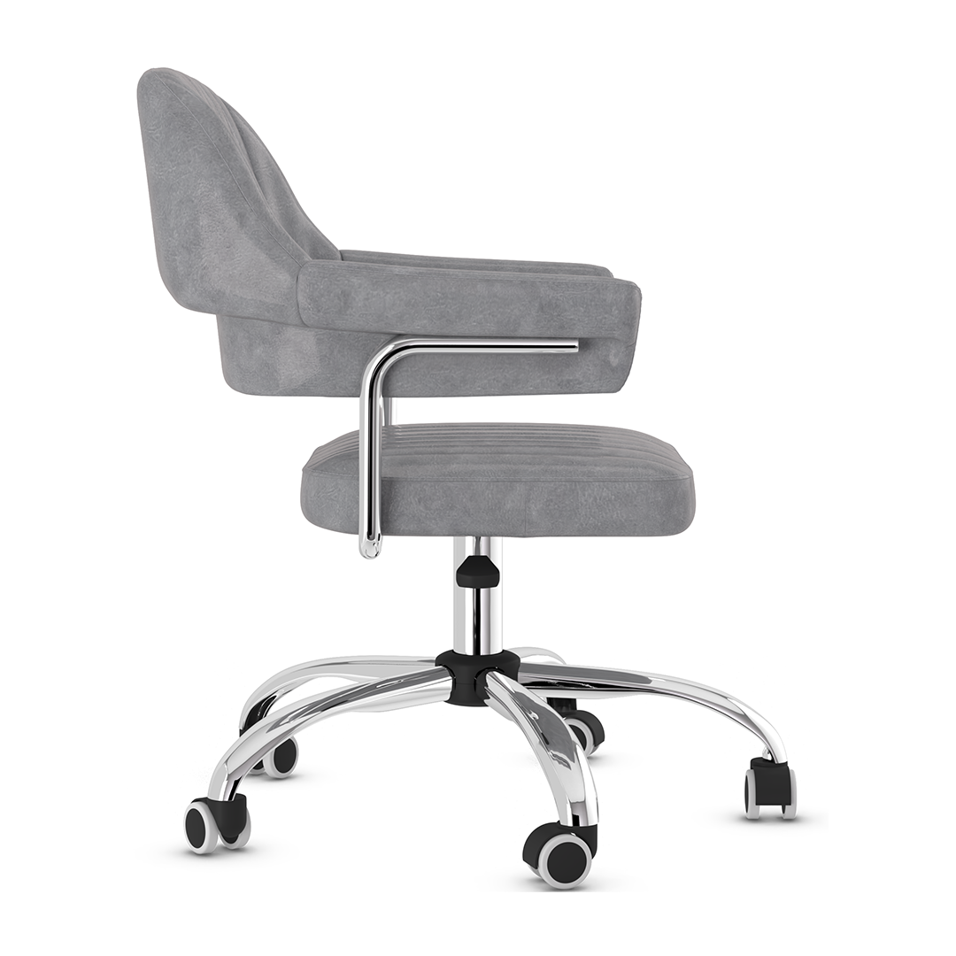 Faux Leather Home And Office Chair With Chrome Frame - Alverton