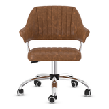 Faux Leather Home And Office Chair With Chrome Frame - Alverton