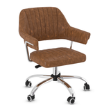 Faux Leather Home And Office Chair With Chrome Frame - Alverton