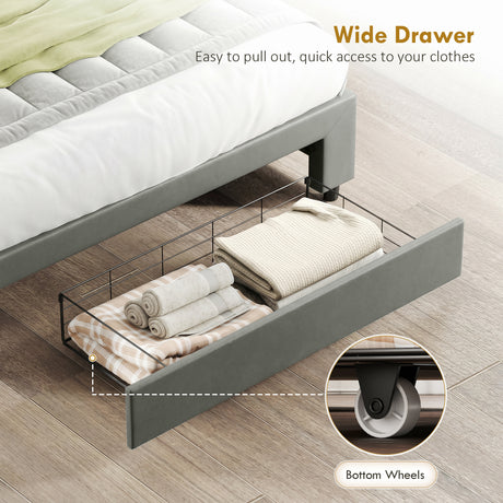 Faux Leather King Size Ottoman Storage Bed 157.5cm Wide With Front Drawer - Velmora