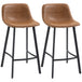 Faux Leather Kitchen Bar Stools in Set Of 2 - Velmora